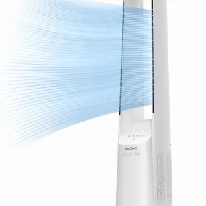 PELONIS 40" Smart Bladeless Fan for Bedrrom - Tower Fan, Alexa/Google/WiFi, DC Motor, 6 Speeds, 4 Modes, Remote, 7H Timer, 90° Oscillation, Safe for Home and Office