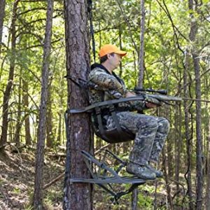 Summit Viper SD Climbing Treestand – Lightweight Aluminum, Foam Padded Seat, 300 lbs Capacity, Includes Safety Harness