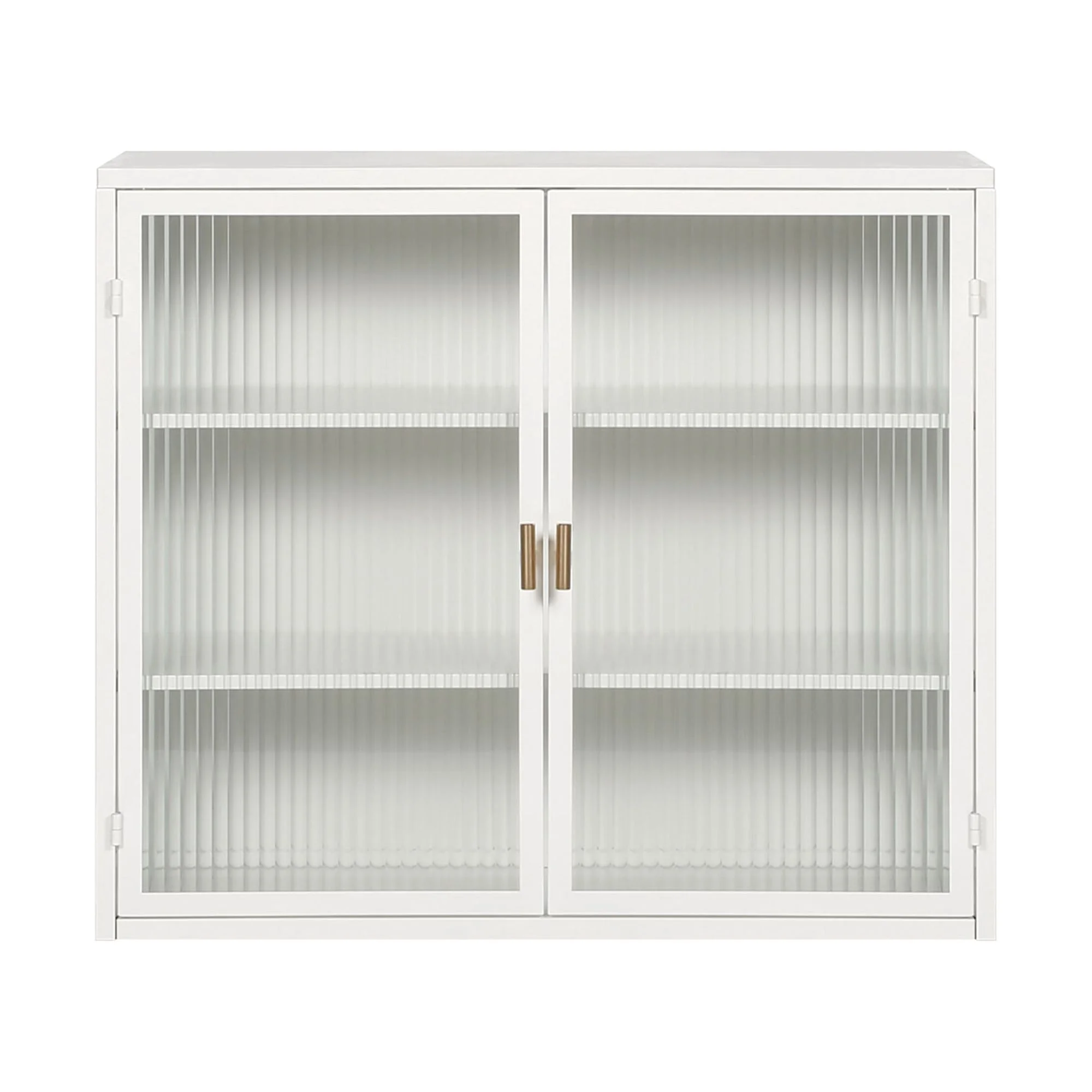 27.56"Modern Wall Cabinet with Glass Doors, Bathroom Cabinet with Featuring Three-tier Storage for Entryway Living Room, Bathroom or Dining Room, Mint Green