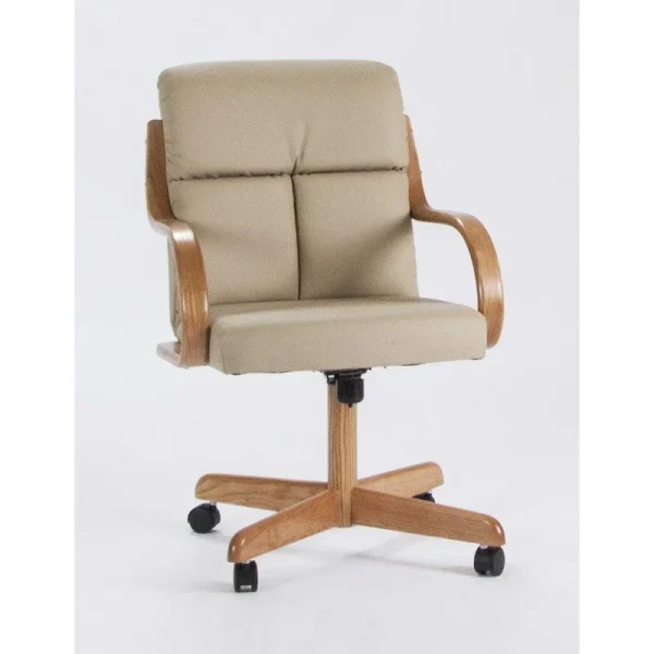 Caster Chair Company Frankie Swivel Bonded Leather Armchair