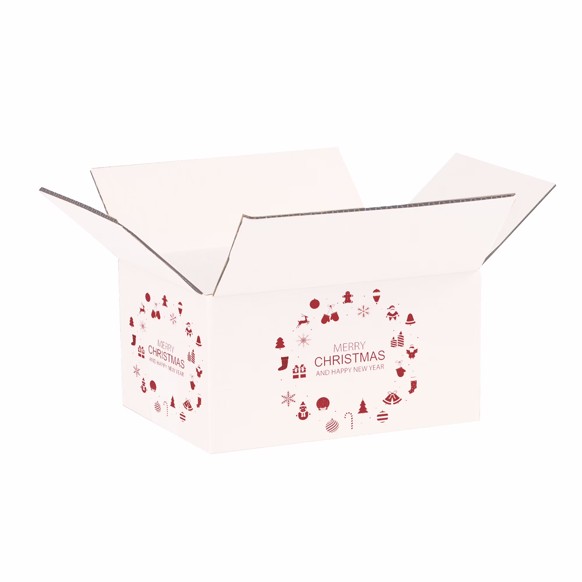 Ucanpack 50 Pcs Christmas Mailer Box 9x4x3", Made In USA- New Year Holiday Mailing Gift Boxes, WhiteDecorative Shipping Boxes, Gift Boxes In Bulk, Tuck Top Boxes
