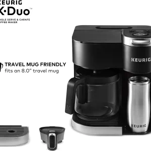 Duo Single Serve K-Cup Pod & Carafe Coffee Maker, Black