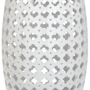 Safavieh Lacey Trellis Indoor/Outdoor Garden Patio Stool, Plated Gold