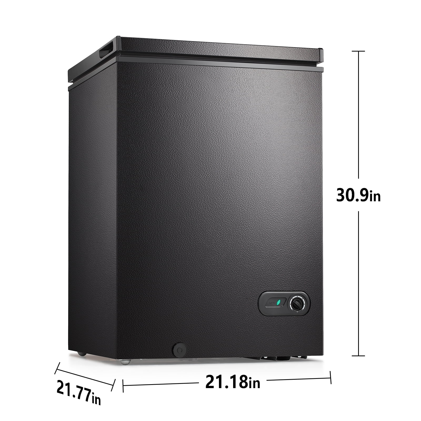 Moifoi 3.5 Cu.ft Chest Freezer w/ Removable Storage Basket & Top Open Door, Energy Saving, White