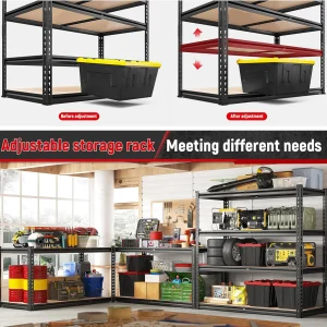 HXYHJ 40" W Garage Shelving Heavy Duty 2000LBS Storage Shelves Heavy Duty Adjustable Metal Shelves 4 Tier Metal Shelving for Closet Pantry, 40" W*20''D*60''H