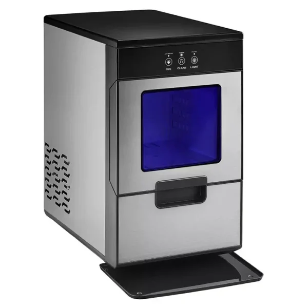 44 Lb. Portable Nugget Icemaker with Auto Shut-Off - Stainless steel