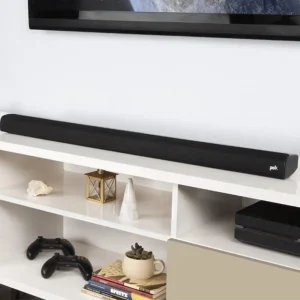 Polk Audio Signa S2 Low Profile TV Sound Bar, Works with 4K & HD TVs, Wireless Subwoofer, Includes HDMI & Optical Cables, Bluetooth Enabled, Black