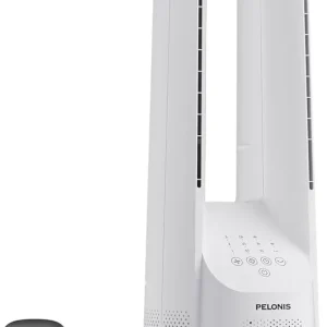 PELONIS 40" Smart Bladeless Fan for Bedrrom - Tower Fan, Alexa/Google/WiFi, DC Motor, 6 Speeds, 4 Modes, Remote, 7H Timer, 90° Oscillation, Safe for Home and Office