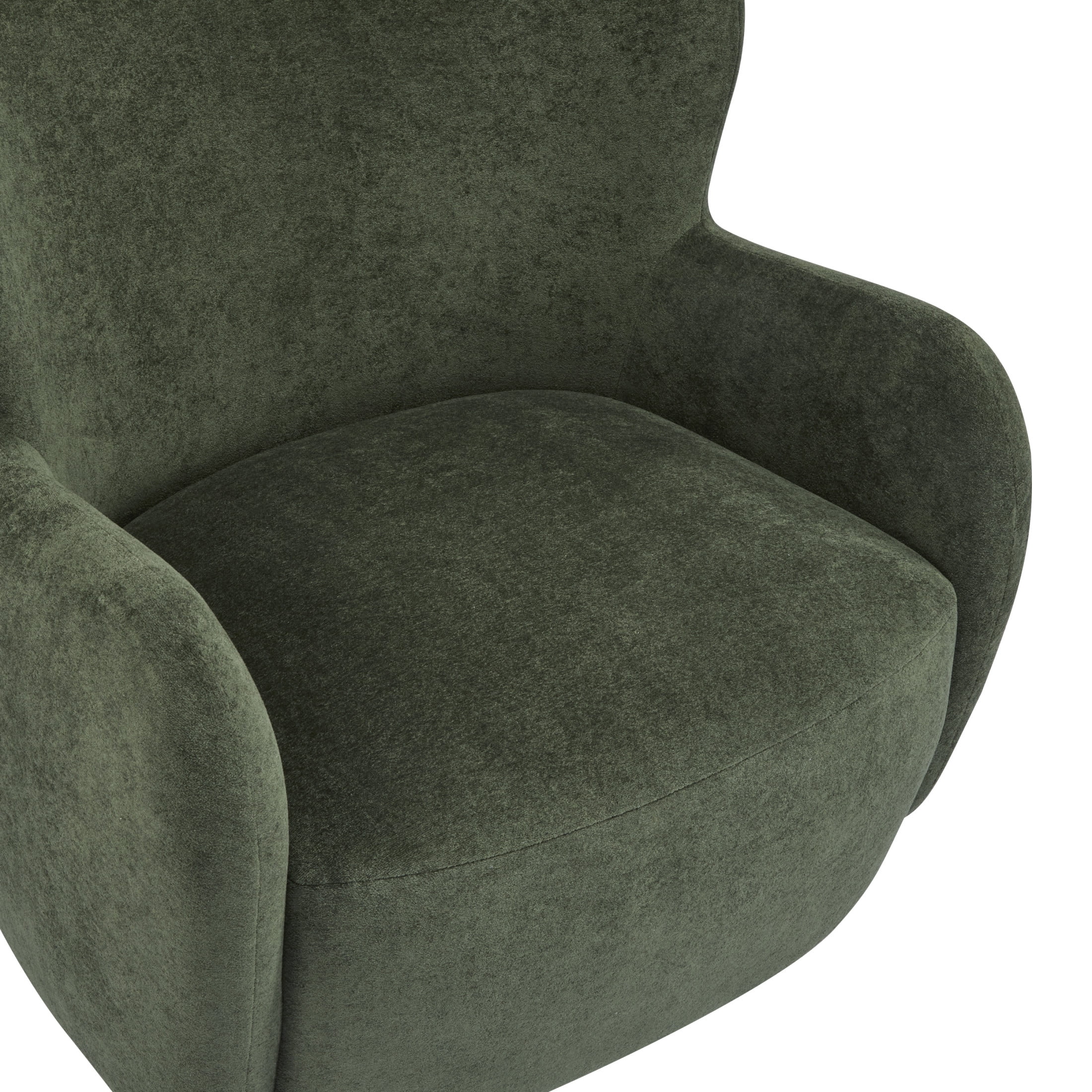 Christopher Knight Home Mid-Century Modern Velvet Wingback Accent Chair with Birch Legs, White