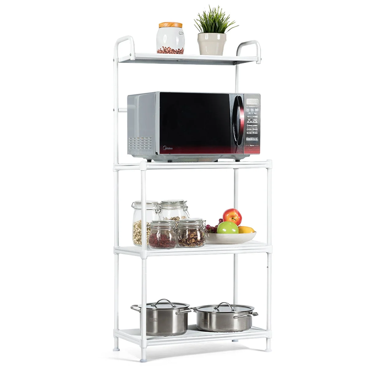 Costway Bakers Rack Microwave Oven Rack Shelves Kitchen Storage Organizer
