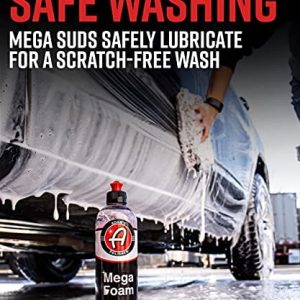 Adam’s Mega Foam 16oz - pH Best Car Wash Soap For Foam Cannon, Pressure Washer or Foam Gun | Concentrated Car Detailing & Cleaning Detergent Soap | Won't Strip Car Wax or Ceramic Coating