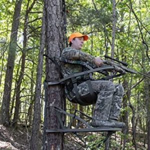 Summit Viper SD Climbing Treestand – Lightweight Aluminum, Foam Padded Seat, 300 lbs Capacity, Includes Safety Harness