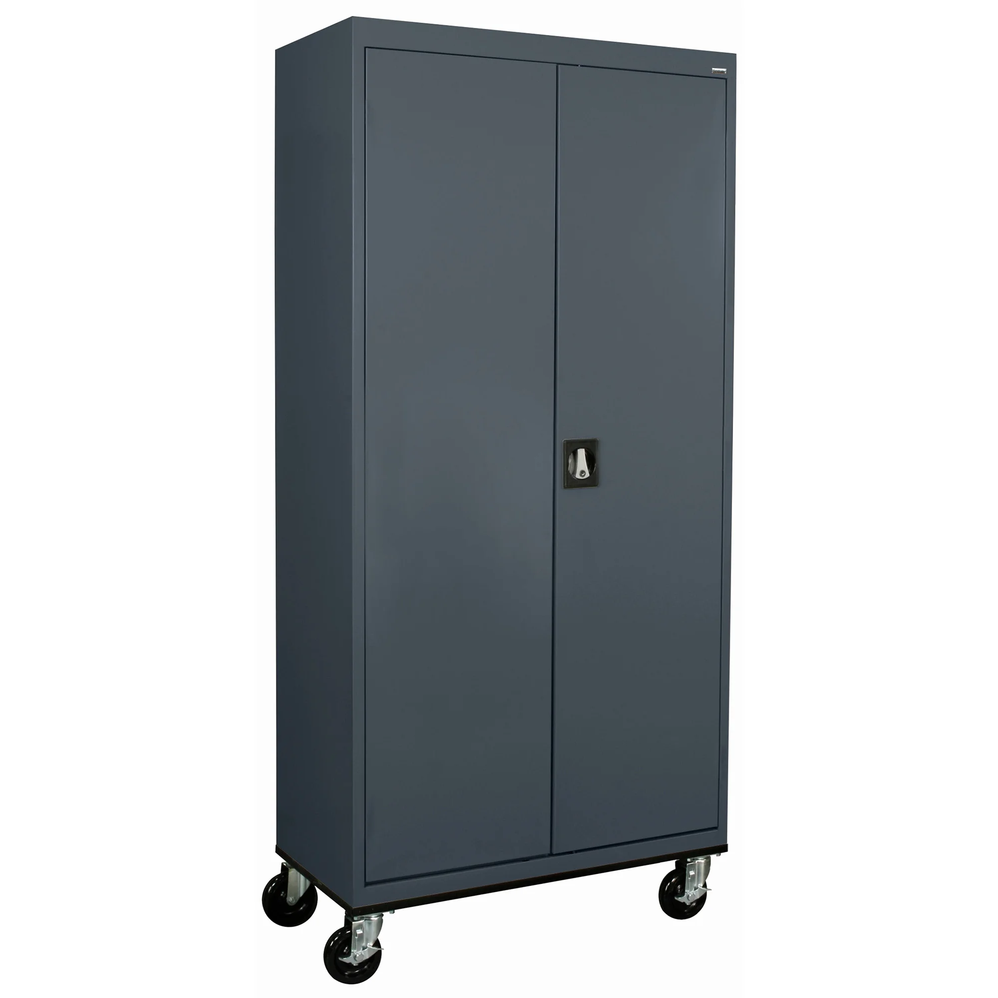 Sandusky Lee 20-Gauge Welded Steel Mobile Garage Storage Cabinet with Wheels, Charcoal