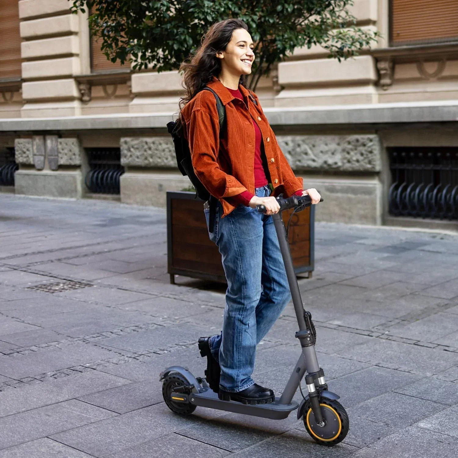 Electric Scooter 350W/500W Powerful Motor 8.5"/10" Solid Tires 19/22Mph 28/21/12 Miles Range