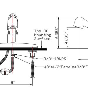 Dura Faucet DF-PK100-CP Single Lever Pull-Out Kitchen Faucet for RVs - Chrome