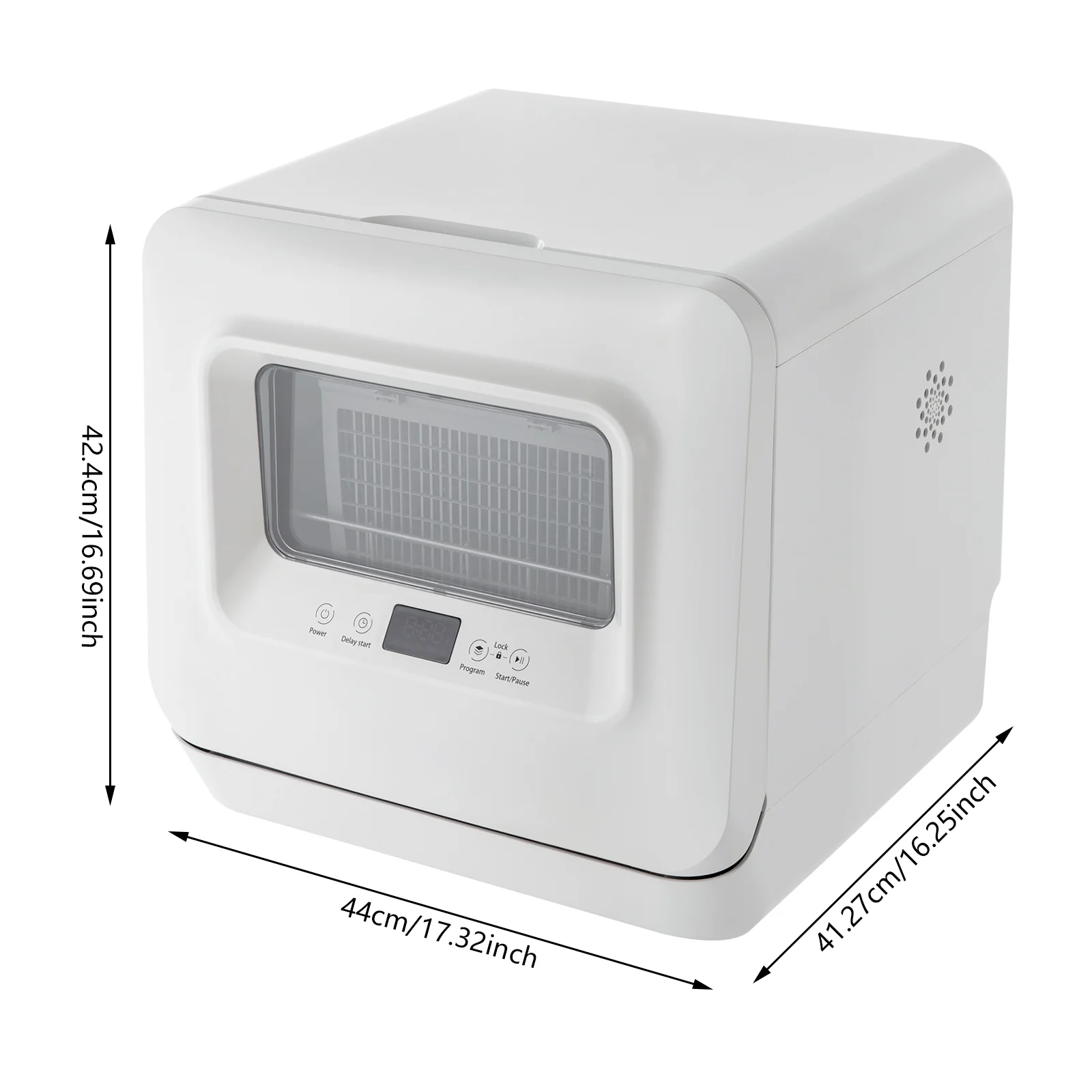 Compact Countertop Dishwasher -?6-8 Place Settings, 4 Washing Modes, Efficient 785W Power, Low Noise, Automatic Drying, Ideal for Small Kitchens and Apartments