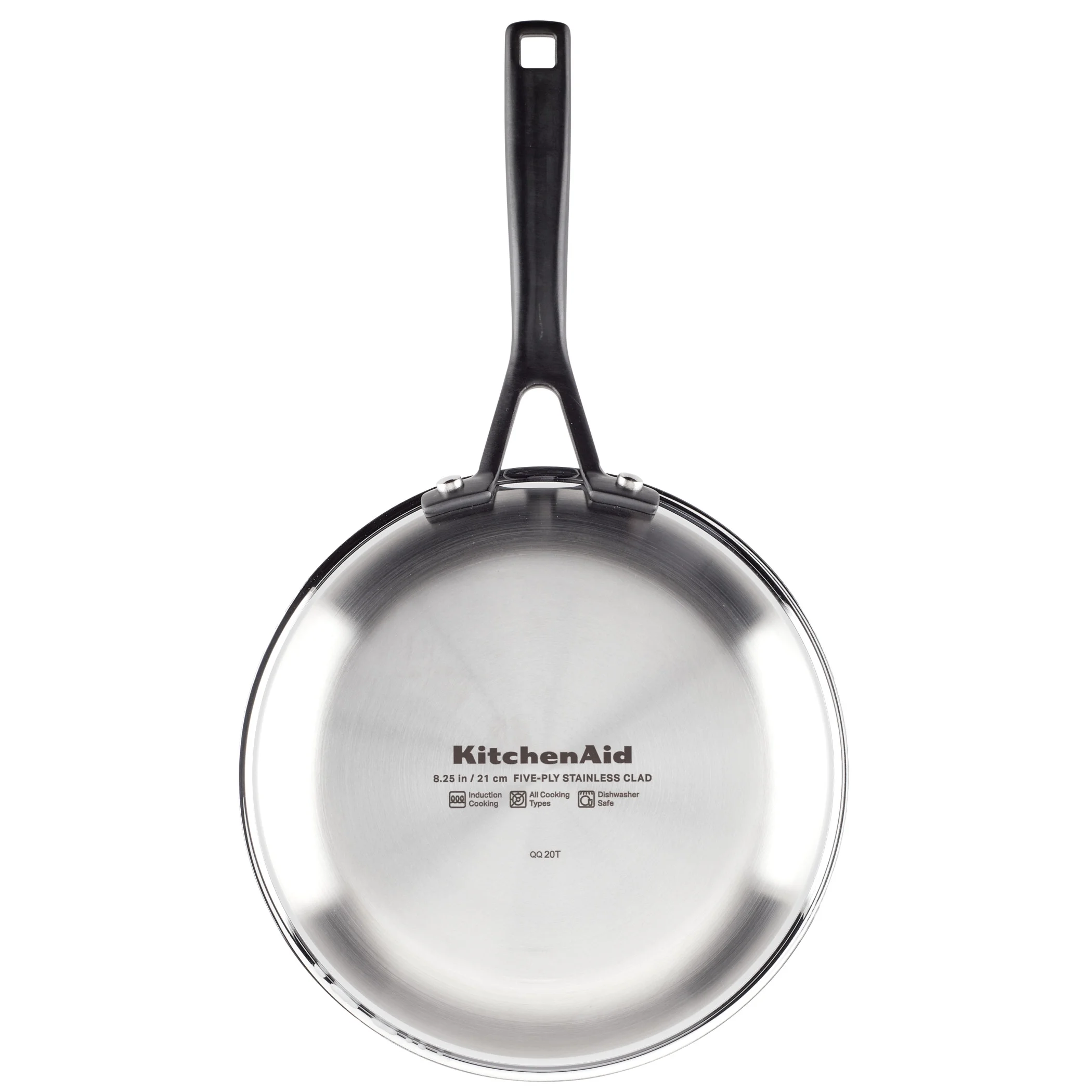 KitchenAid 5-Ply Clad 10 Pcs Stainless Steel Cookware Induction Pots and Pans Set, Dishwasher Safe, Metal Utensil, Broiler and Oven Safe to 500-F, Polished Stainless Steel