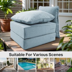 Bellefurn Outdoor Deep Seat Cushion 24 X 24 X 6 inch for Patio Furniture,Outdoor Chair Cushions Waterproof & Fade Resistant Patio Furniture Cushions for Wicker Chair, Sofa, Couch