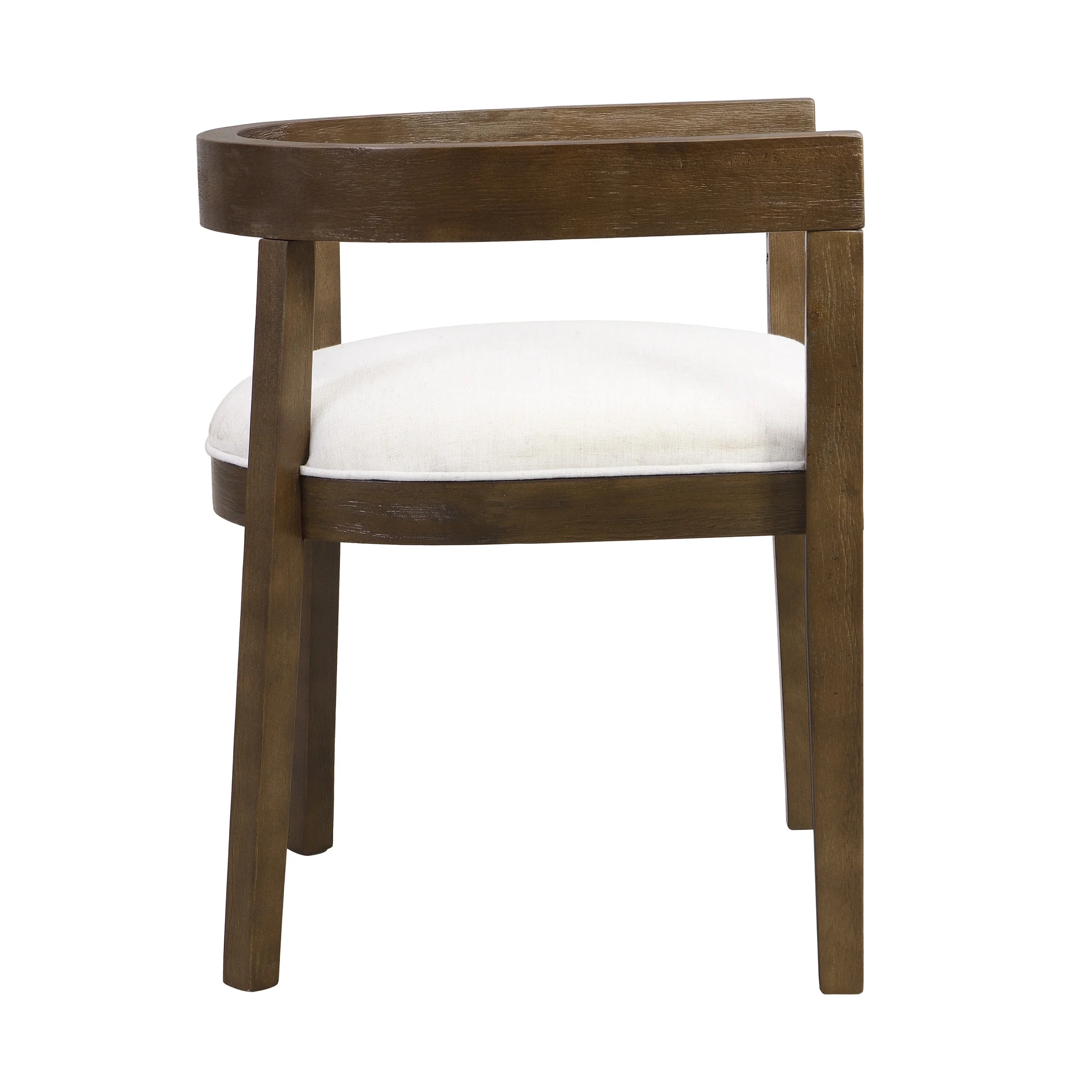 Christopher Knight Home 7-Piece Dining Set with 95" Wood Table, Open-Back Upholstered Armchairs, Walnut+Beige