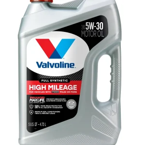 (3 pack) Valvoline Full Synthetic High Mileage with MaxLife Technologyl 5W-30 Motor Oil 5 QT