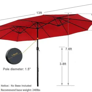 8-piece patio dining set with parasol, garden furniture set with 6 swivel dining chairs with mesh covers
