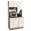 Giantex Microwave Stand Cabinet, Freestanding Kitchen Storage Pantry, Natural
