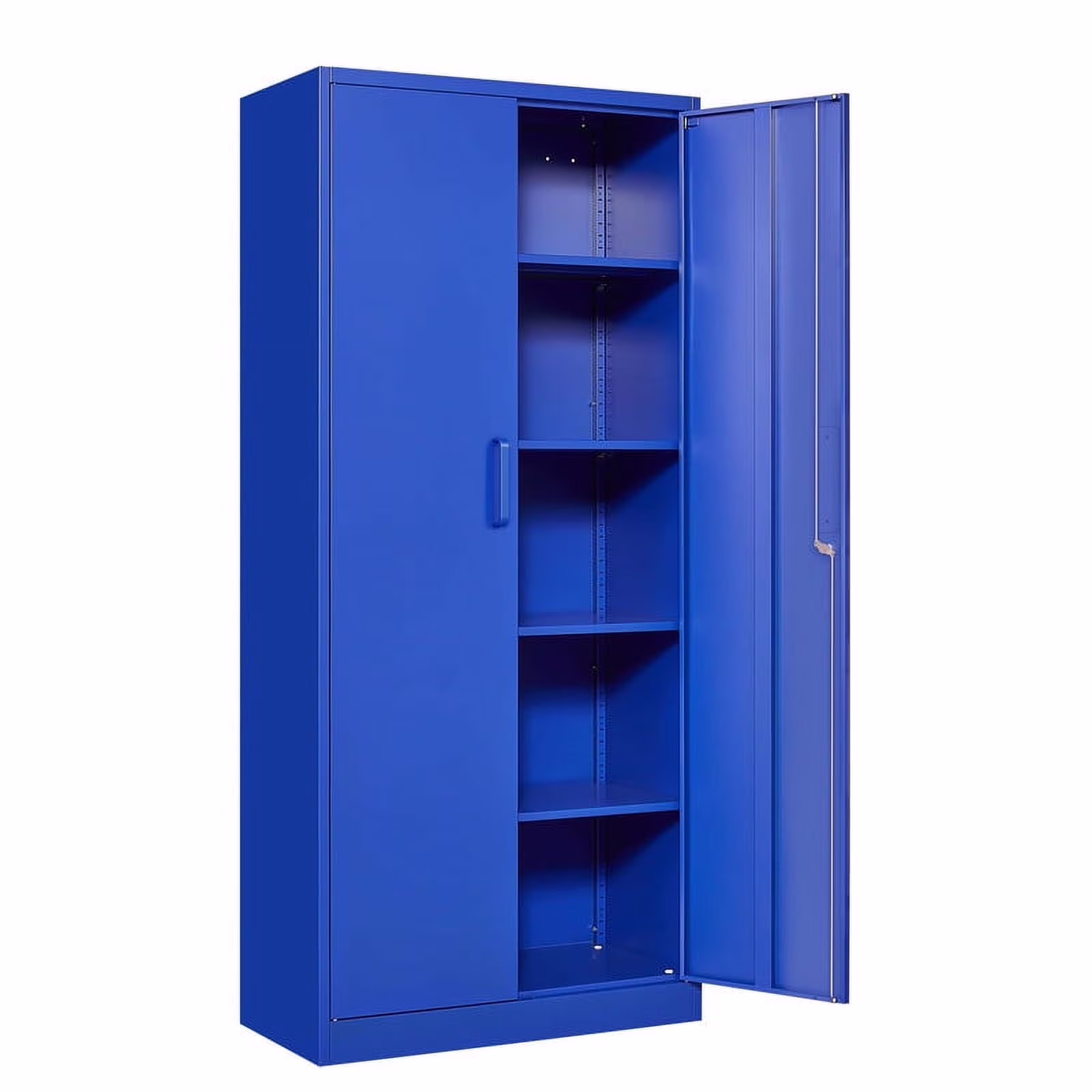 Fesbos Metal Garage Storage Cabinet with 2 Doors and 4 Adjustable Shelves - 71" Steel Lockable File Cabinet,Locking Tool Cabinet for Office,Home,Garage,Gym (Blue)