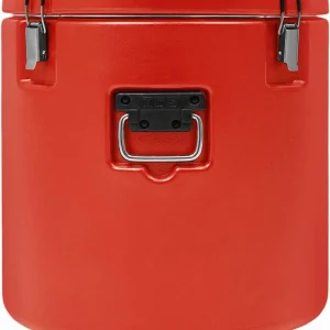 Insulated Soup Carrier Coolers, 2.5 Gallon Food Warmer/Coolers Box for Food Storage, Large Stainless Steel Leakproof Lid Insulated Soup Container (Red)