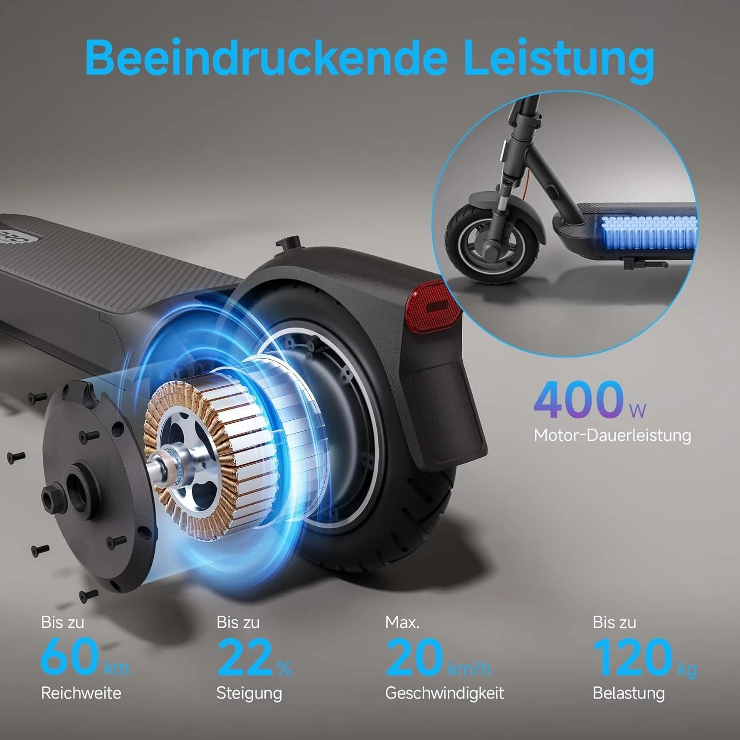 Xiaomi E-Scooter with German Road Legal (Max 20 km/h, Up to 70 km Range & 25 Percent Incline, Pneumatic Tyres, Dual Brakes, Display, Aluminium Body, App)