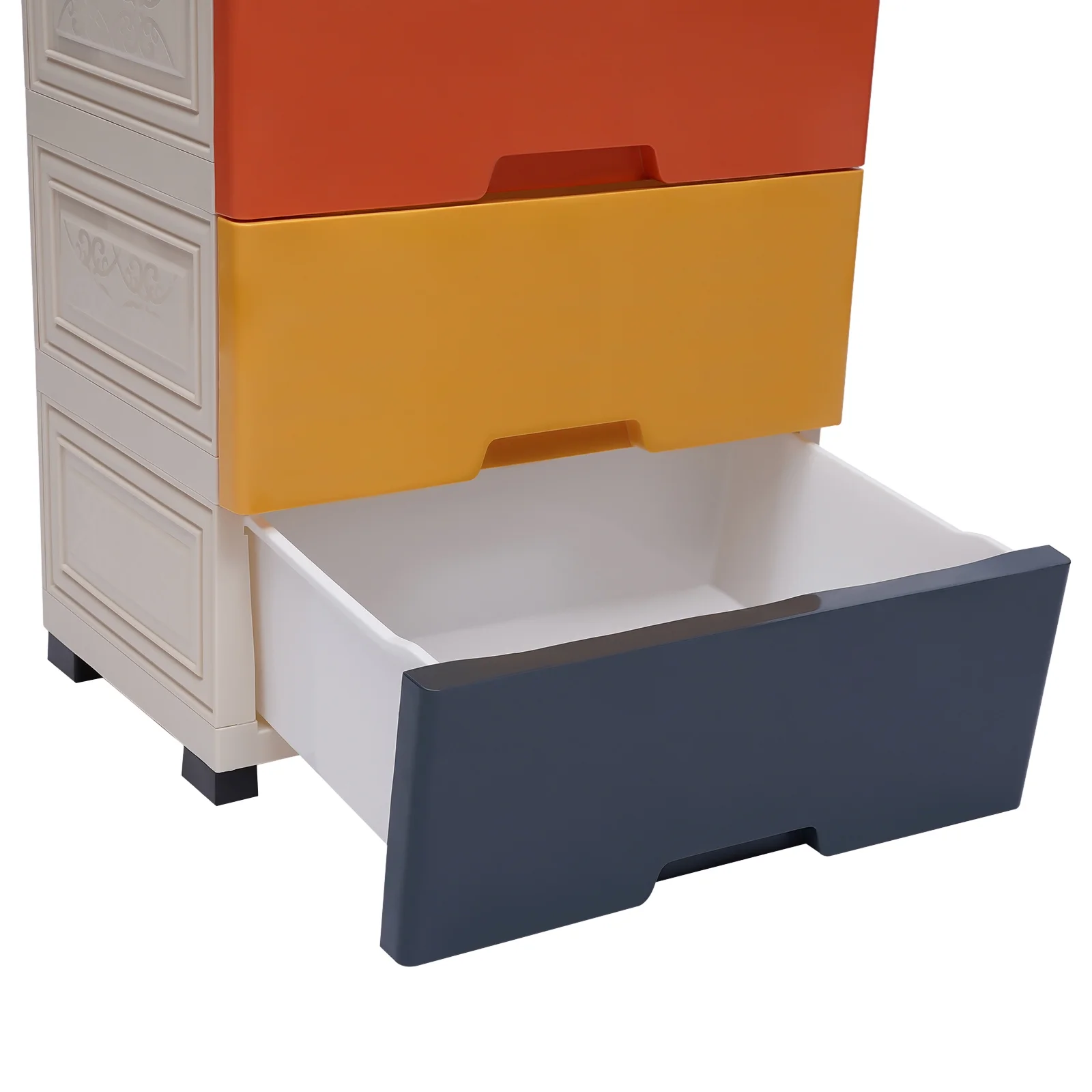 Peakora Multi-color Storage Cabinet with 6 Drawers, Closet Drawers with Two Drawers with Locks, Tall Dresser Organizer for Clothes, Playroom, Bedroom Furniture