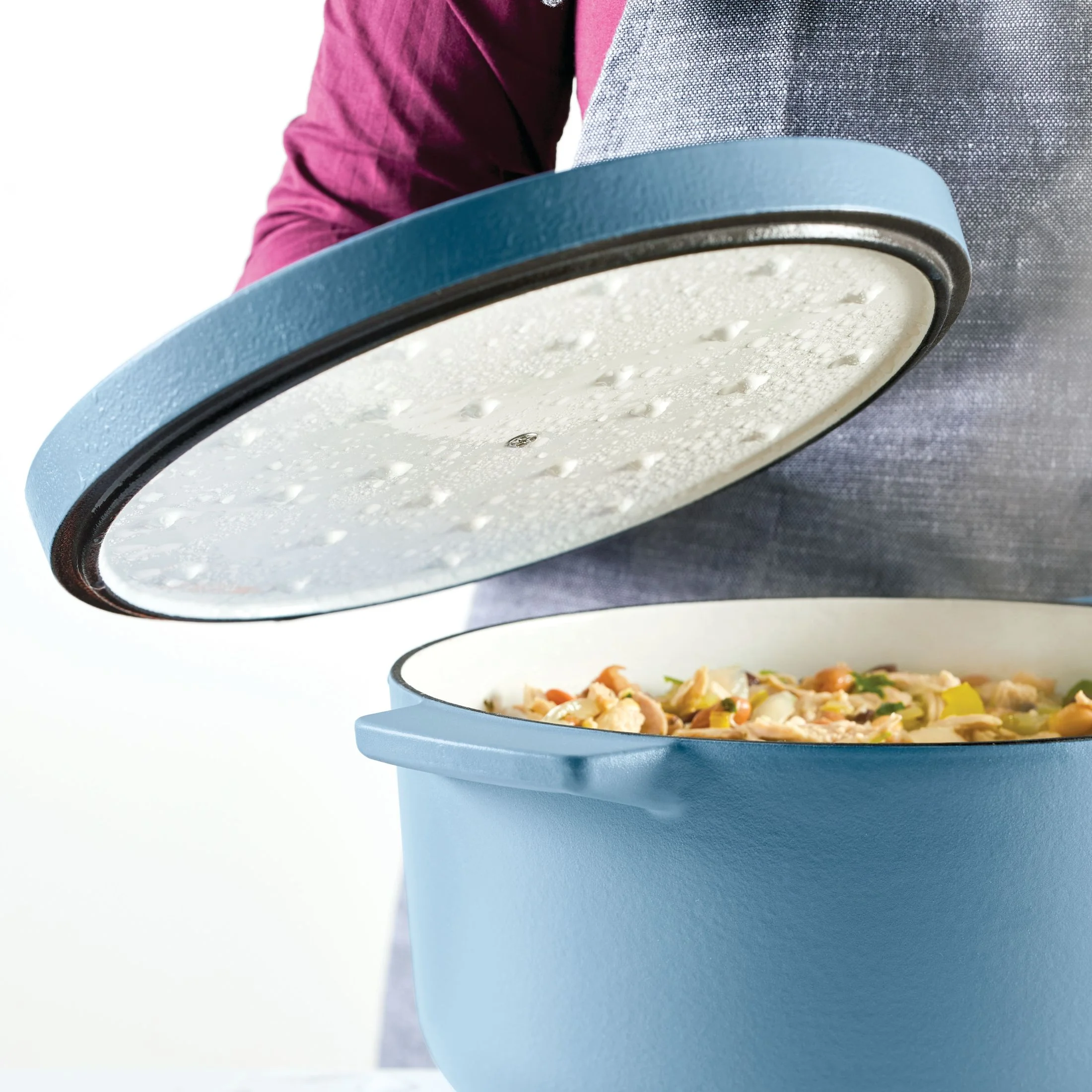KitchenAid Seasoned Cast 6 Quart Iron Induction Dutch Oven Casserole, Metal Utensil, Broiler and Oven Safe to 500-F, Cast Iron Black