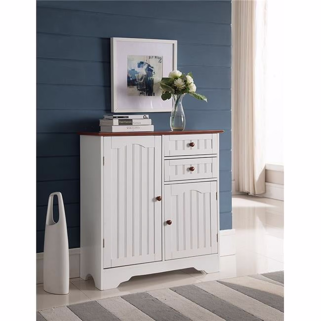 30 x 29 x 12 in. Wood Kitchen Storage Cabinet - White