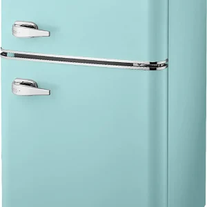 3.1 Cu. ft. Retro Mini Fridge with Top Freezer – Cool Mint