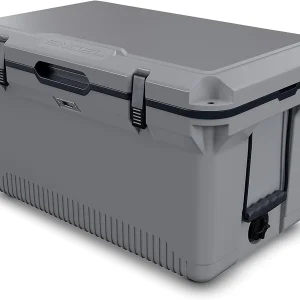 60 QT Ultra-Light Injection Molded Cooler - Ice Chest Keeps Ice up to 7 Days - Large Cooler Includes Wire Basket, Divider and Built-in Bottle Opener