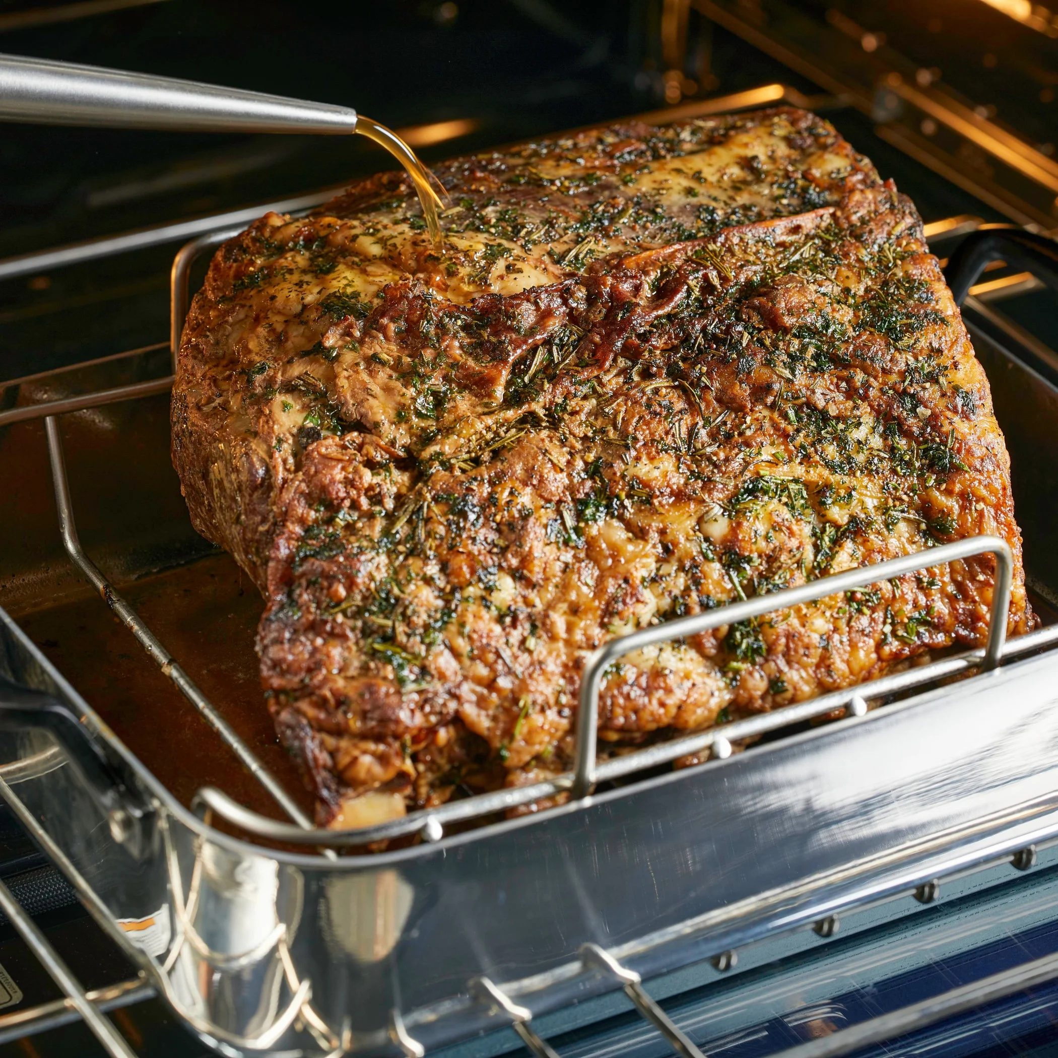 KitchenAid 5-Ply Clad 15x11.5 Inch Stainless Steel Roaster with Removable Rack, Induction Compatible, Metal Utensil, Broiler and Oven Safe to 500-F, Polished Stainless Steel