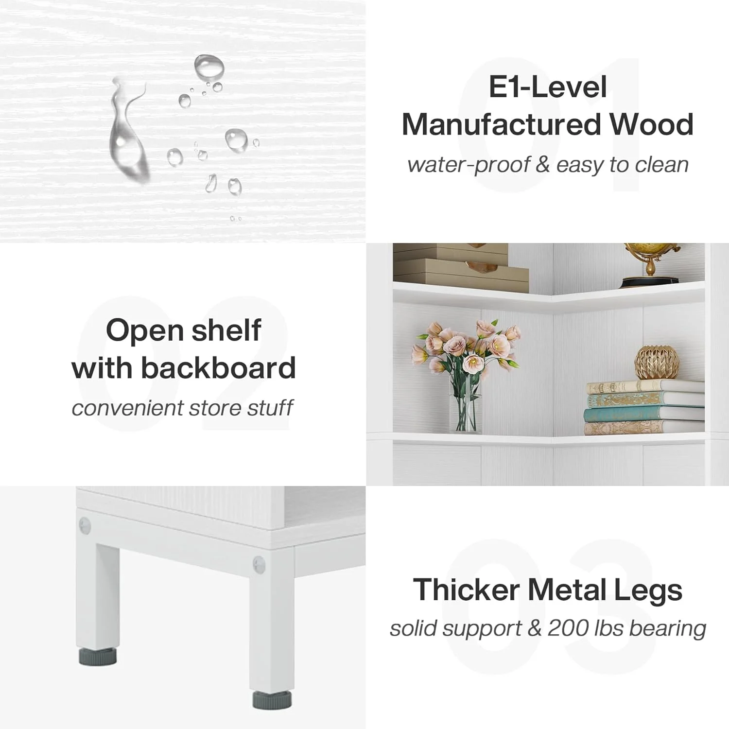 Tribesigns 71" L-Shaped Bookcase, 6-Tier Corner Bookshelf, Industrial Storage Display Rack, Grey