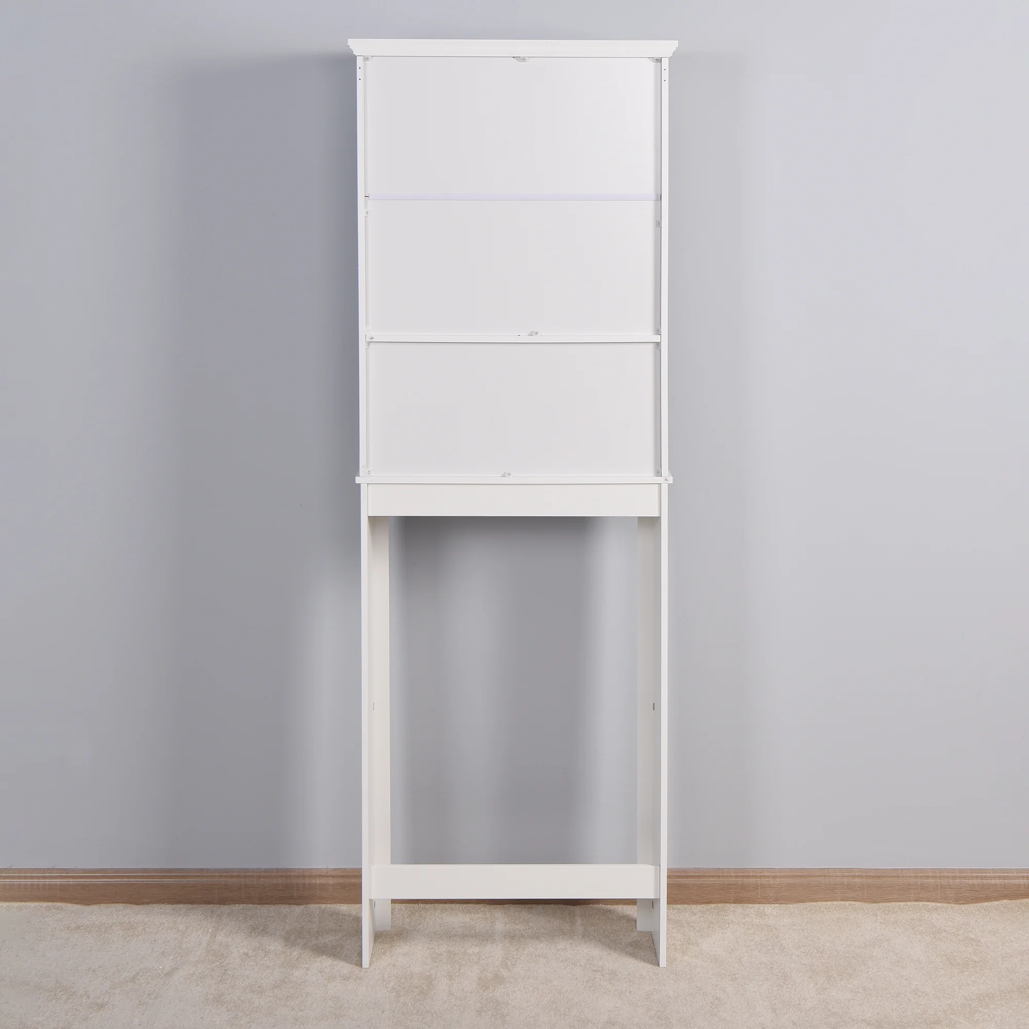 Ktaxon 67"H Over The Toilet Storage, Bathroom Space Saver, Bathroom Cabinet with Double Door & Adjustable Shelves, White