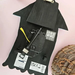 14.9 Inch | Stone Resin Decorative Clocks for Walls Home Decor Kitchen Clocks | Allen Designs Birdhouse with Flowers Cuckoo Wall Clock - Battery Operated Pendulum Analog Clock