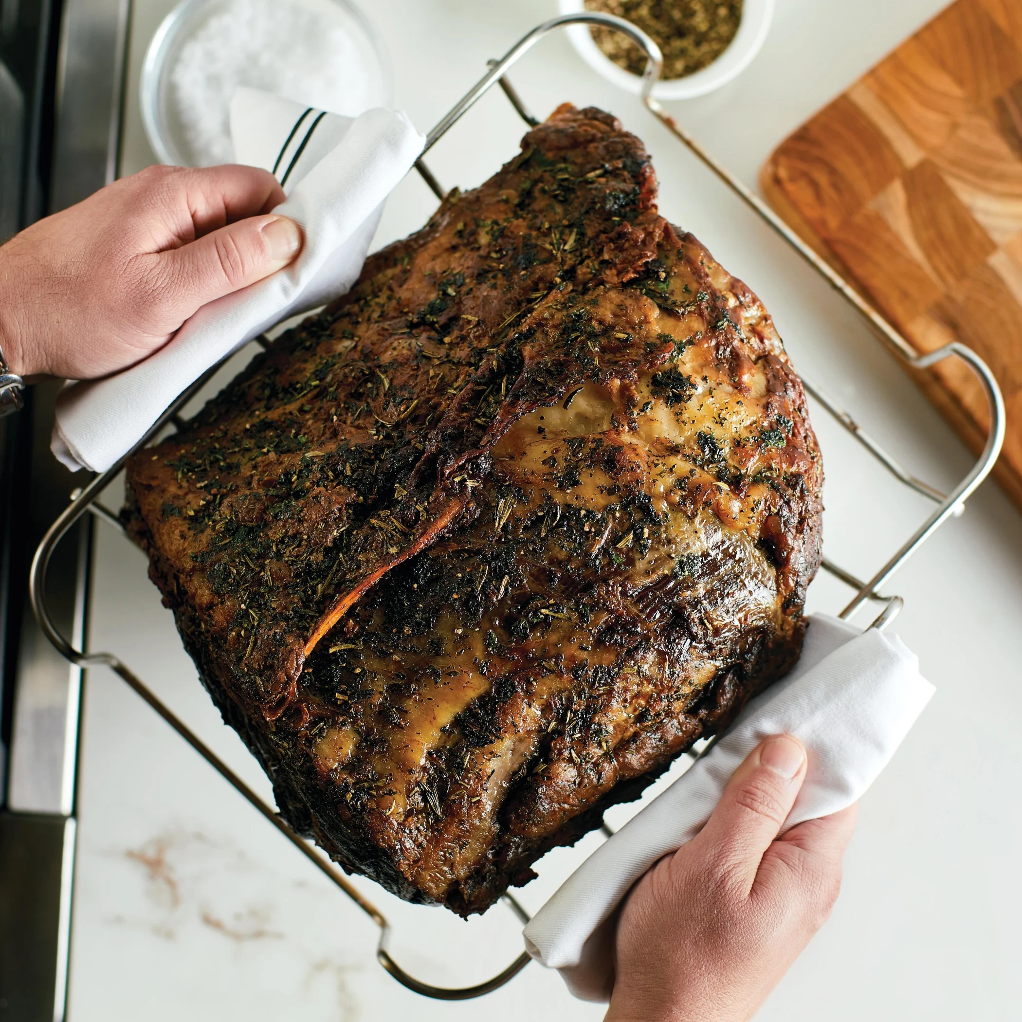 KitchenAid 5-Ply Clad 15x11.5 Inch Stainless Steel Roaster with Removable Rack, Induction Compatible, Metal Utensil, Broiler and Oven Safe to 500-F, Polished Stainless Steel