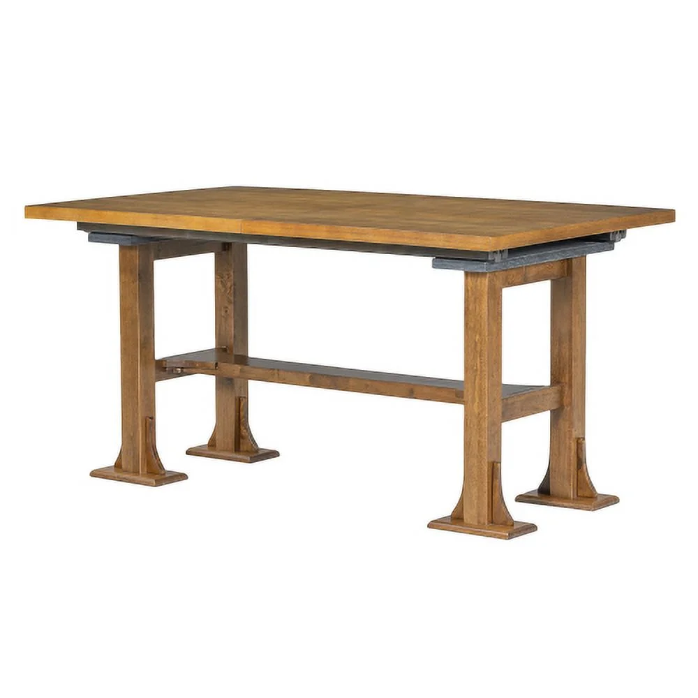 Harper & Bright Designs 6 Pieces Dining Table Set with Bench for 6, Kitchen Table Set with Storage Drawer and 4 Upholstered Dining Chairs, Dark Brown