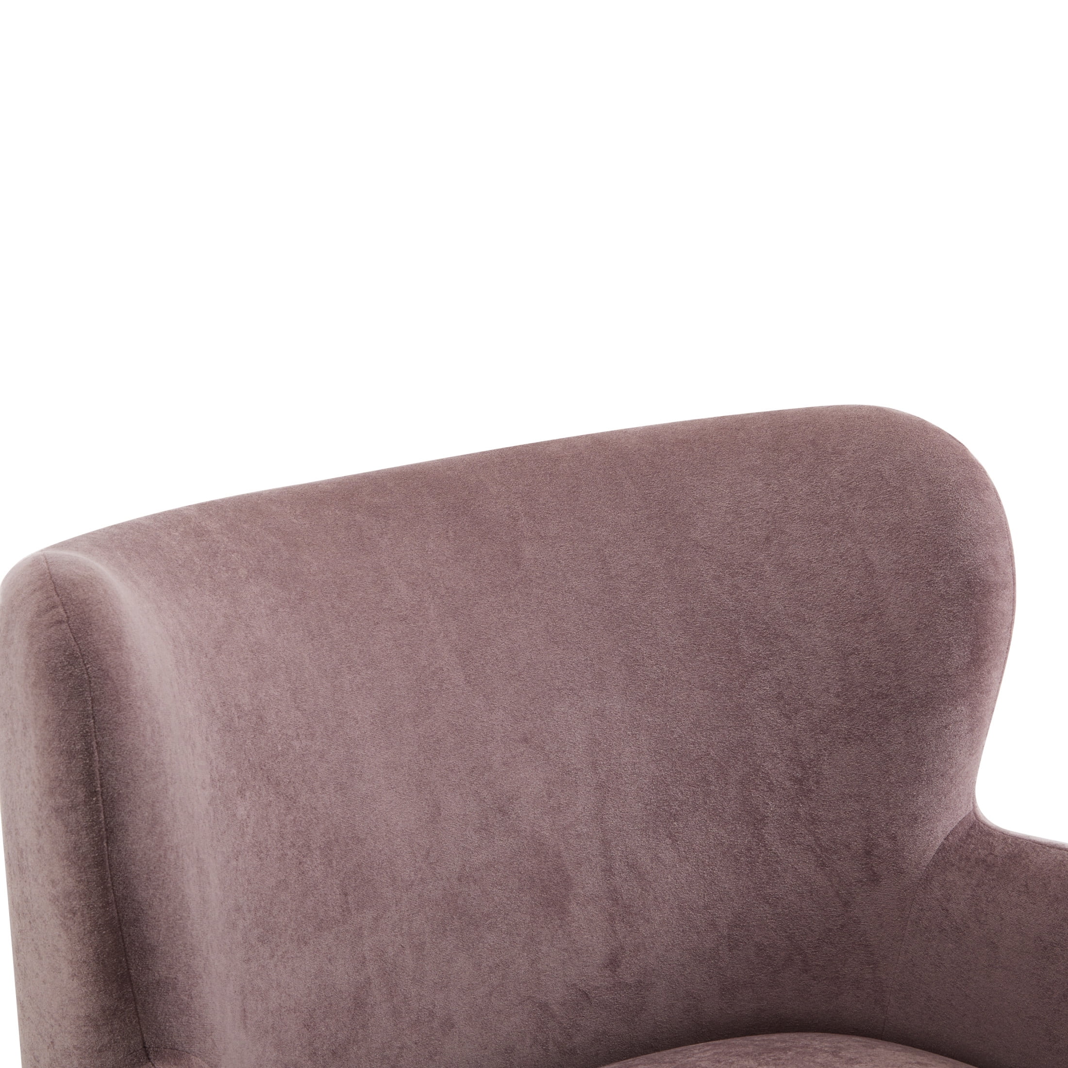 Christopher Knight Home Mid-Century Modern Velvet Wingback Accent Chair with Birch Legs, White
