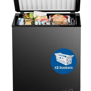 Chest Freezer 3.5 Cubic Feet Compact Freezer Free Standing Top open Door Deep Freezer