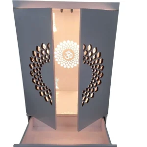 Customized Wooden Cabinet Desginer Mandir With LED / Mandir For Home & Office / Temple For Home / Pooja Ghar / Mandir With Lights /Storage