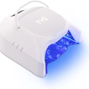 Professional Hybrid 86W Wireless Rechargeable UV LED Nail Curing Lamp Cordless Nail Dryer for Gel Nails, Manicure, Pedicure (Black)