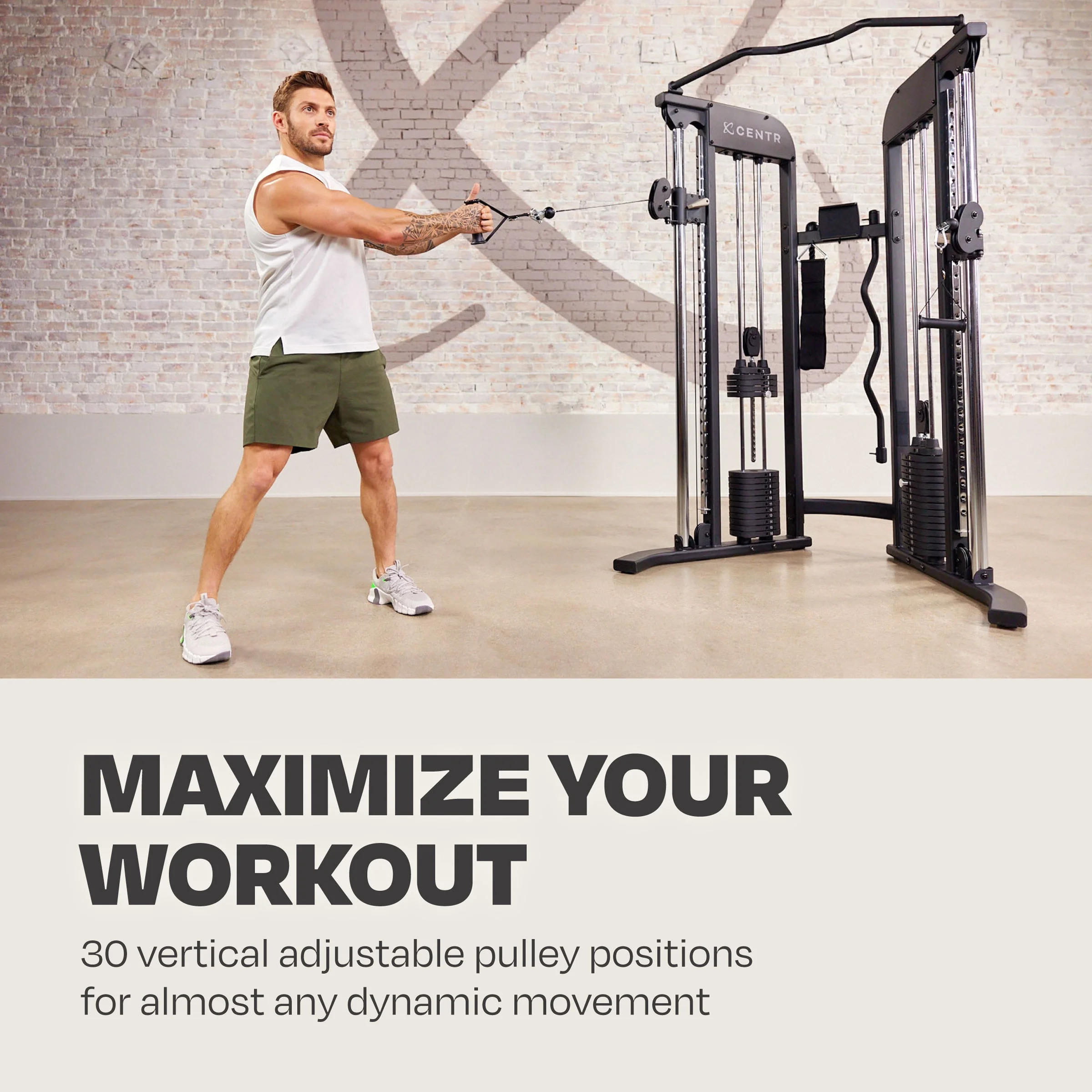 Centr by Chris Hemsworth Centr 2 Home Gym Functional Trainer for Total Body Strength Training with 3-Month Centr Membership
