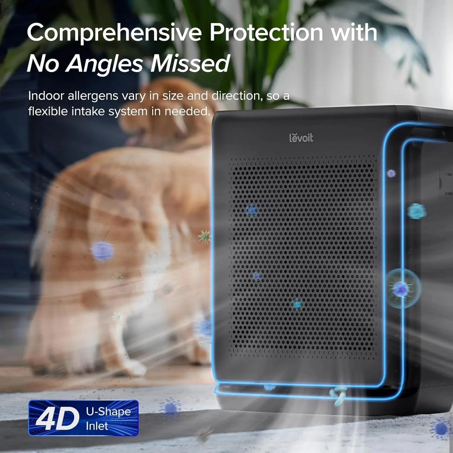 Air Purifiers for Home Large Room Up to 1800 Ft² in 1 Hr with Washable Pre-Filter, Air Quality Monitor, Smart WiFi, HEPA Sleep Mode for Allergies, Pet Hair in Bedroom, Vital 200S-P, White