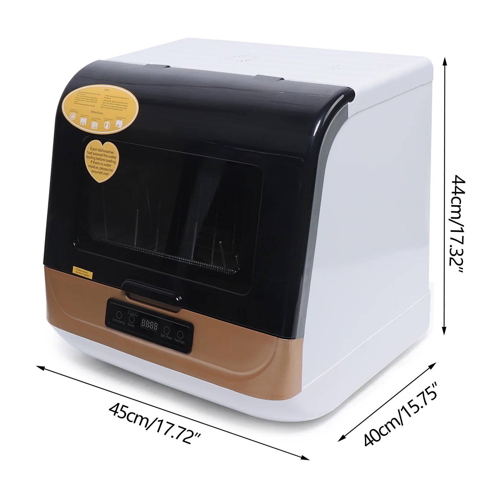 Autrinix Portable Dishwasher with 99.9% Sterilization, 3 Wash Modes & Water-saving Function, Compact Design, Perfect for Apartments & Small Kitchens