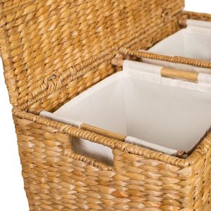 Extra large split gift basket with lining