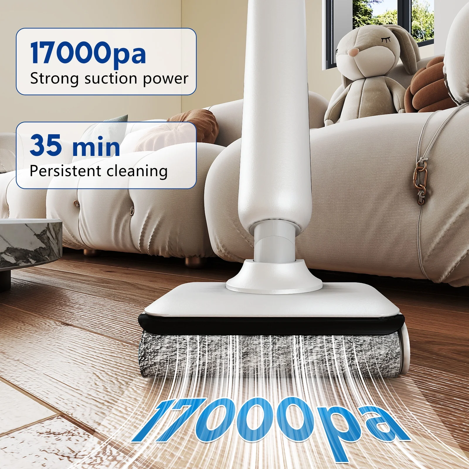 HABIUBIU Vacuum Mop All in One, Wet Dry Vacuum Cleaner, Cordless Cleaner Machine for Tile Hardwood Floor, Self Cleaning Electric Mop with 180- Lie-Flat