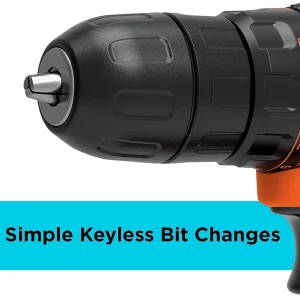 BLACK+DECKER 20V Cordless 3/8 in Drill Driver, 1.5Ah, Battery and Charger Included